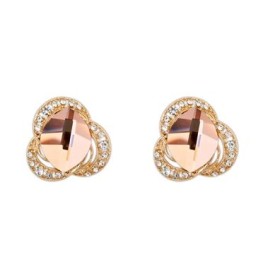Tri-petal Floral Stud Earrings